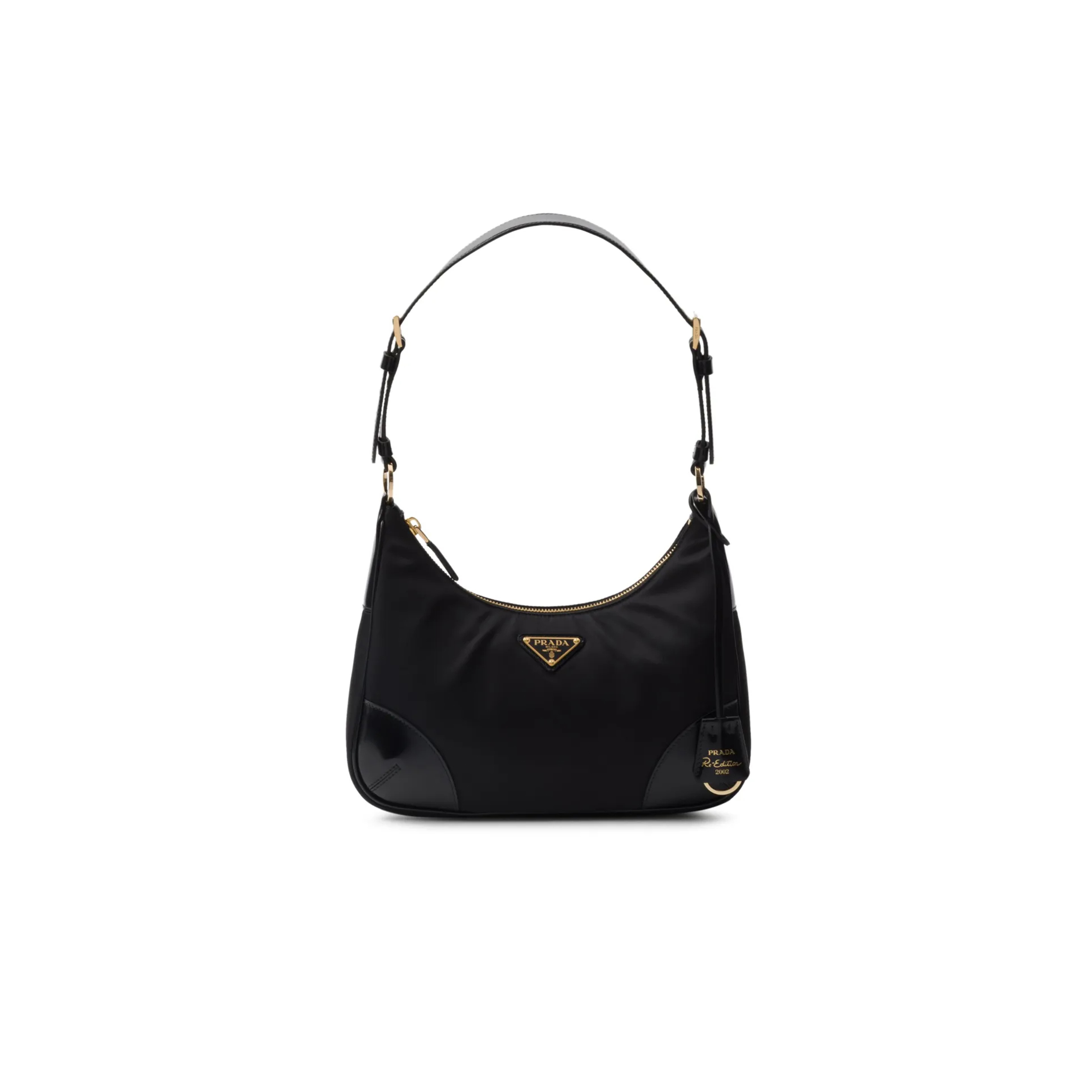 Pra*a recycled nylon panel shoulder bag 1bc214 (27*21.5*7cm)